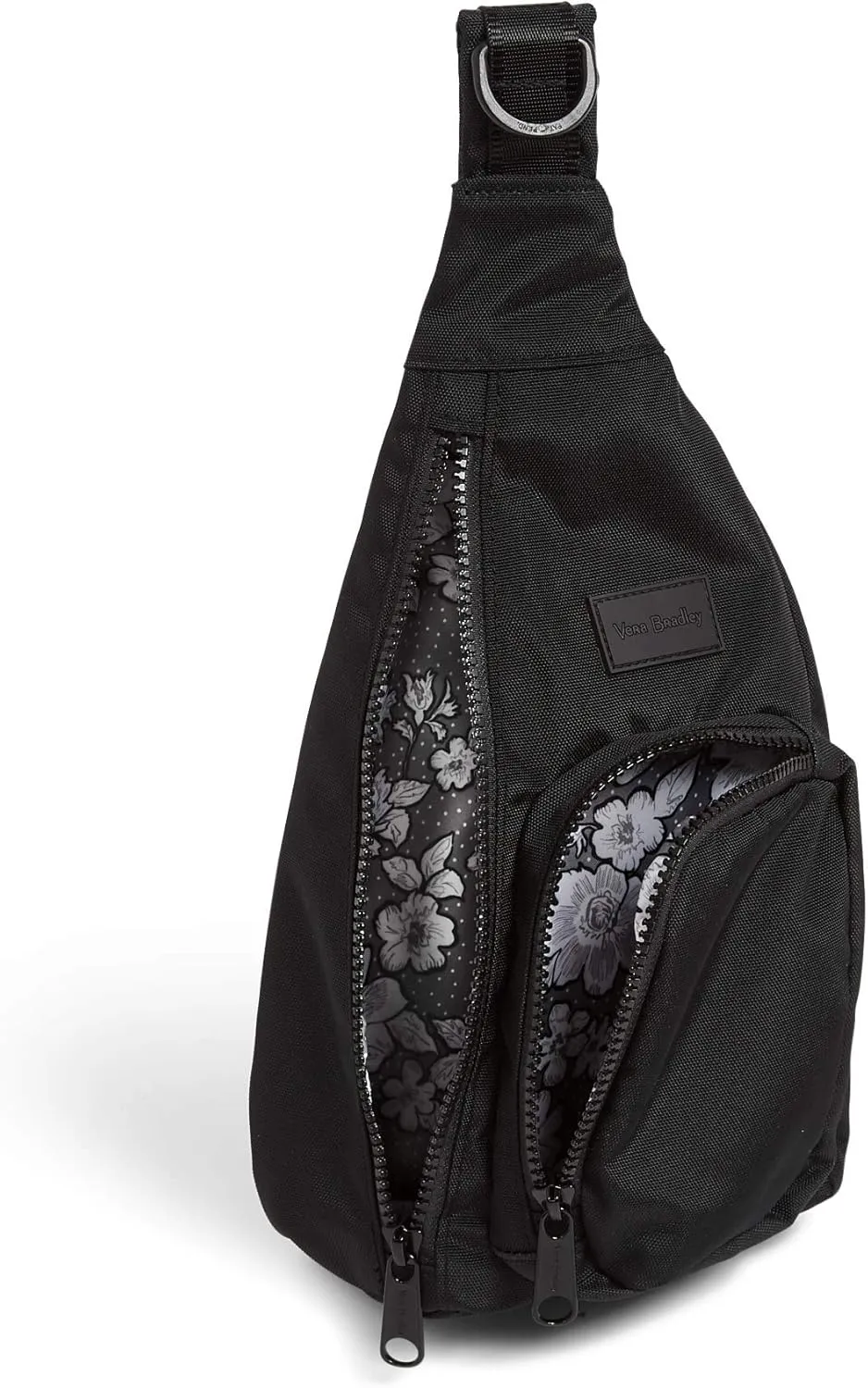 Vera Bradley Women's Recycled Lighten Up Reactive Mini Sling Backpack, Black, One Size