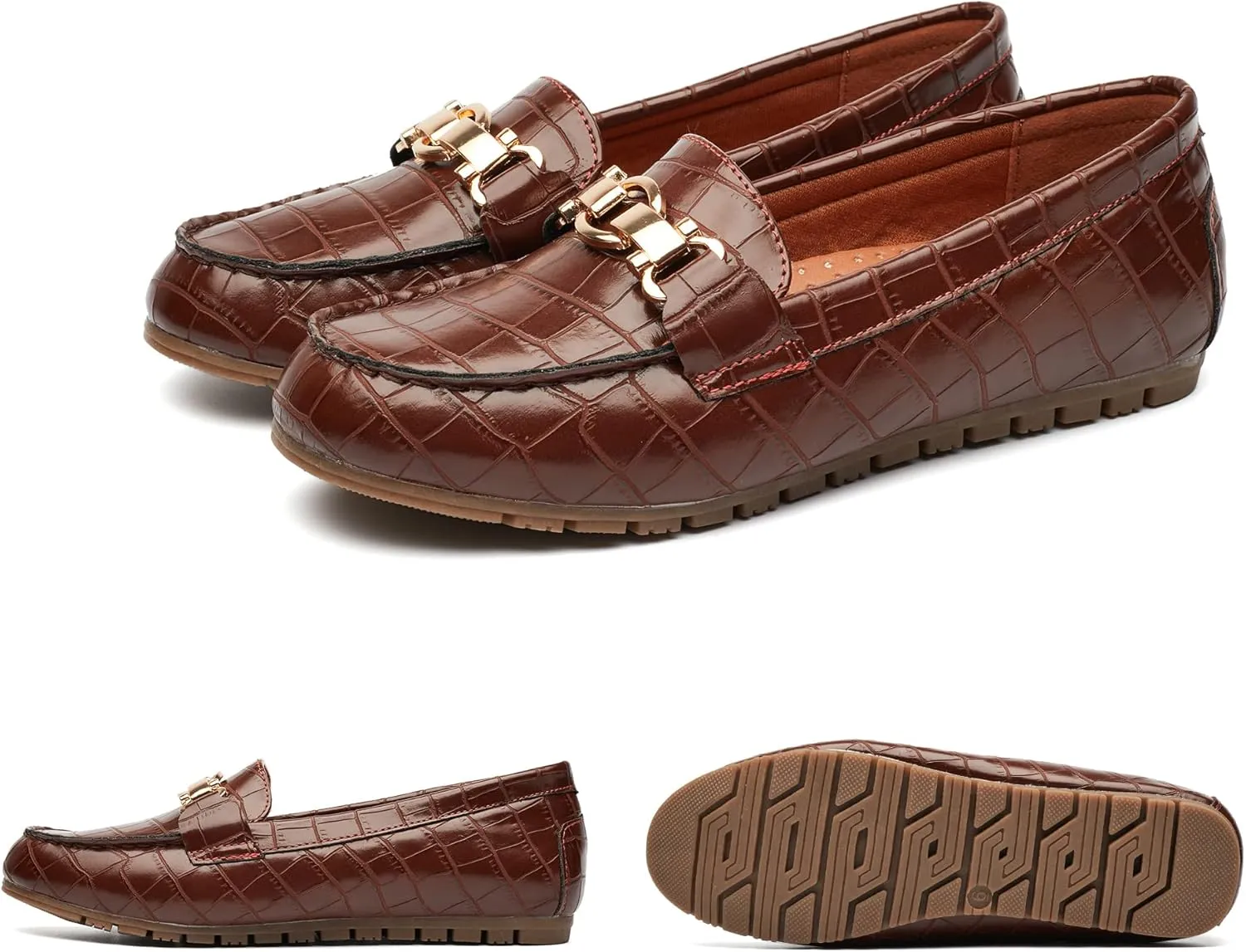 VERDASCO Women's Loafers Comfort Slip-Ons Flat Work Shoes Casual Moccasins Penny Loafers Lady Dress Shoes