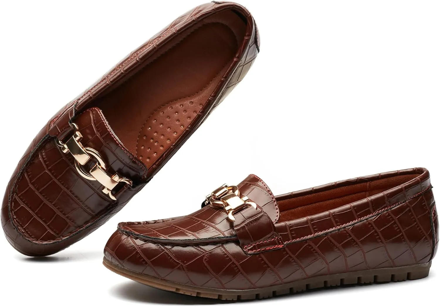 VERDASCO Women's Loafers Comfort Slip-Ons Flat Work Shoes Casual Moccasins Penny Loafers Lady Dress Shoes