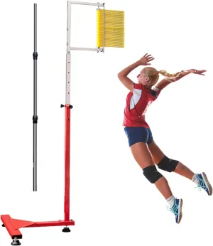 Vertical Jump Tester, Floor Mounted Vertical Jump Measurement Tool, 5.6-11.8 ft Adjustable Vertical Jump Trainer, Vertical Jump Measure Stick Pole Tool for Volleyball Slam Dunk Training Aid