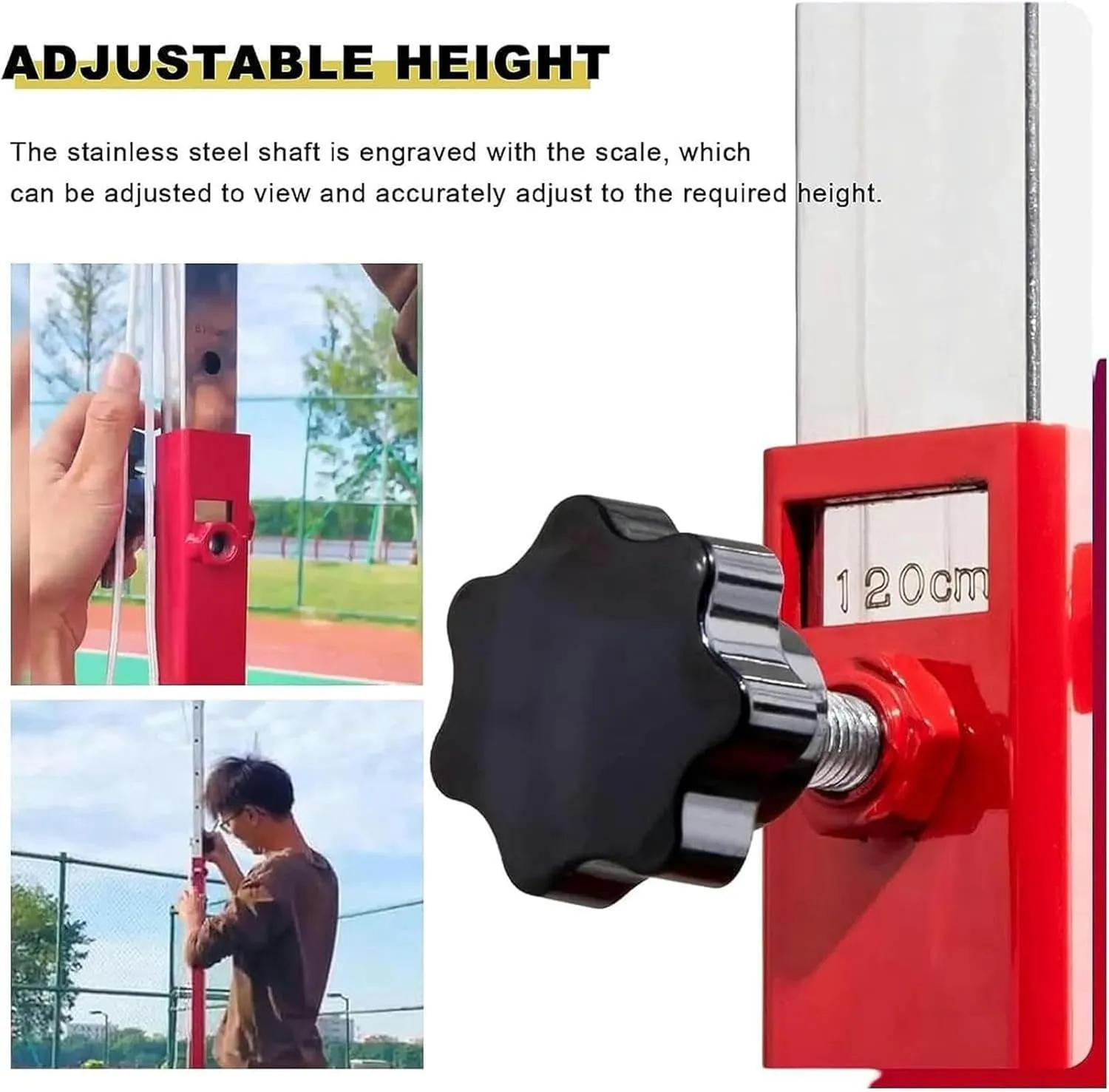 Vertical Jump Trainer, Adjustable Floor Standing Jump Measurement Tester, with Stable Base, Easy to Move, High Jump Training Equipment Basketball Volleyball Spike Coach
