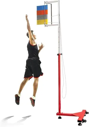 Vertical Jump Trainer, Adjustable Floor Standing Jump Measurement Tester, with Stable Base, Easy to Move, High Jump Training Equipment Basketball Volleyball Spike Coach