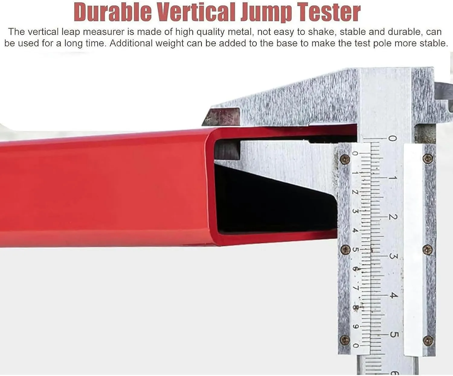 Vertical Jump Trainer, Adjustable Floor Standing Jump Measurement Tester, with Stable Base, Easy to Move, High Jump Training Equipment Basketball Volleyball Spike Coach