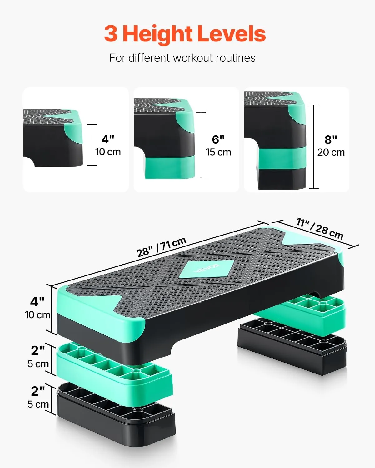 VEVOR Aerobic Exercise Step Platform