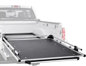 VEVOR Sliding Truck Bed Organizer, 65 x 48-Inch Heavy Duty Truck Bed Storage Drawer with 1000 lbs Capacity, Features 6 Movable Rings for Securing, 2-Postion Slide Out Tray for Pickup Trucks, Black