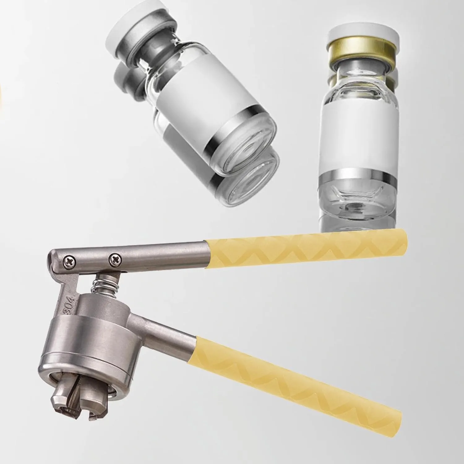 Vial Crimper,Manual Sealer,Anti Slip Multifunction Capping Tool,Perfume Vial,Bottle Capper Machine Hand Held Capping Machine, 15B