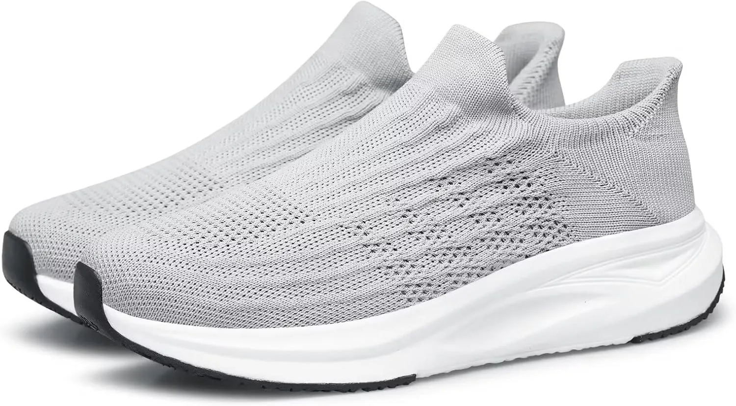 vibdiv Slip-in Walking Shoes Men Barefoot Sock Sneakers Flat Lightweight Casual Comfortable Breathable Laceless