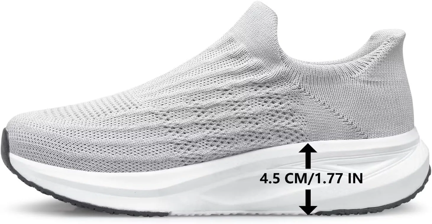 vibdiv Slip-in Walking Shoes Men Barefoot Sock Sneakers Flat Lightweight Casual Comfortable Breathable Laceless