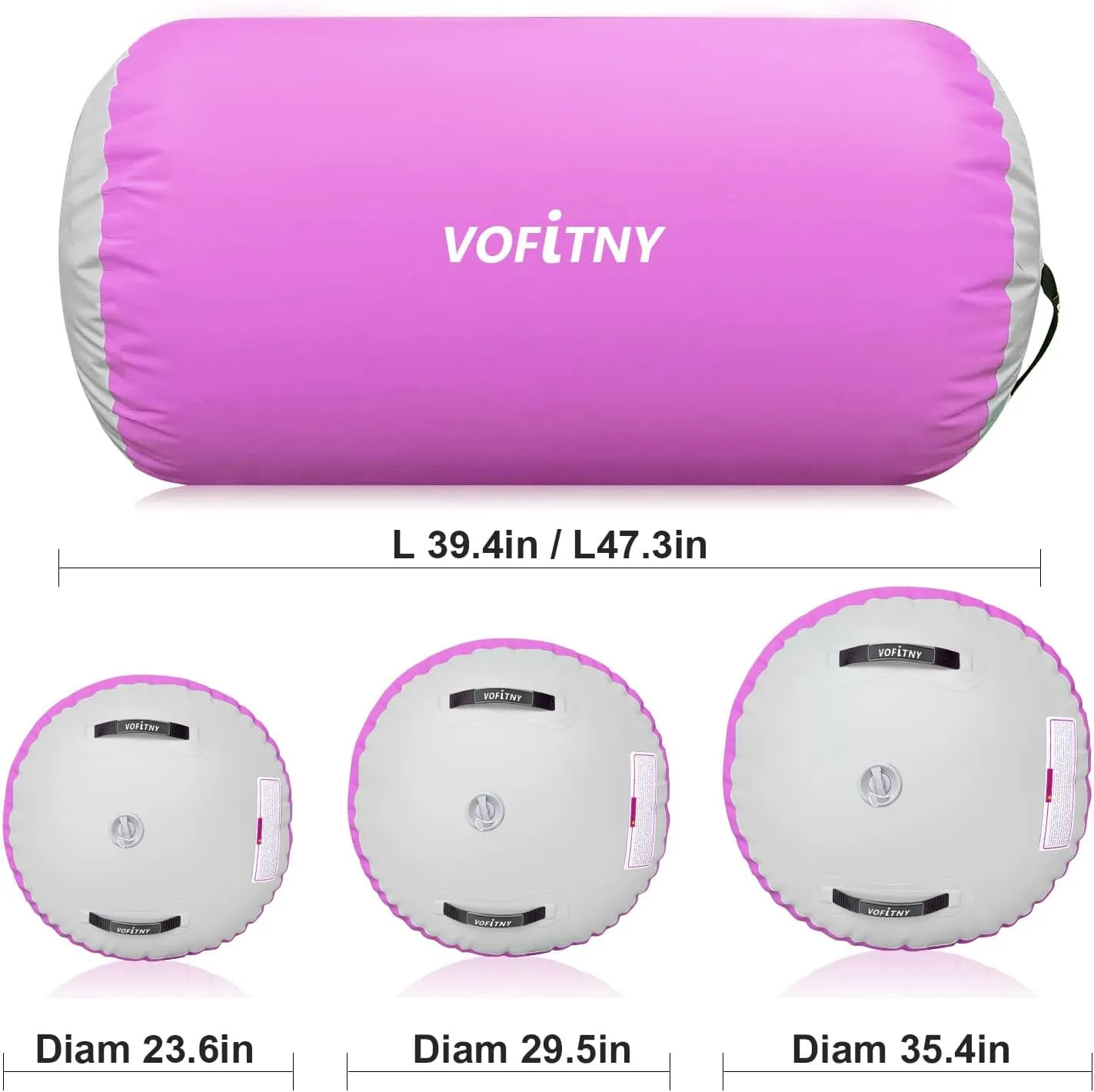VOFiTNY Gymnastics Air Barrel Air Roller, Tumbling Trainer Octagon Mat Roller Back-bend for Home/Gym, Do Not Include Pump