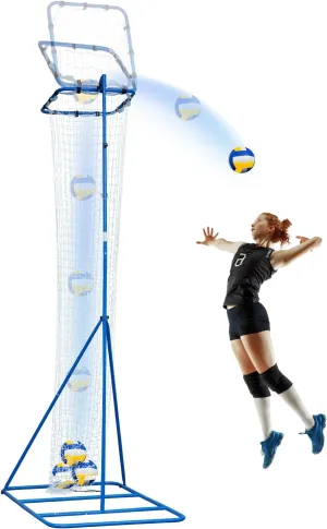 Volleyball Setter Trainer Net with 3 Angle Adjustment, 8.53 ft to 9.84 ft Adjustable Height for Professional, Beginner Serving, Passing Setting Training Practice Equipment Indoor and Outdoor
