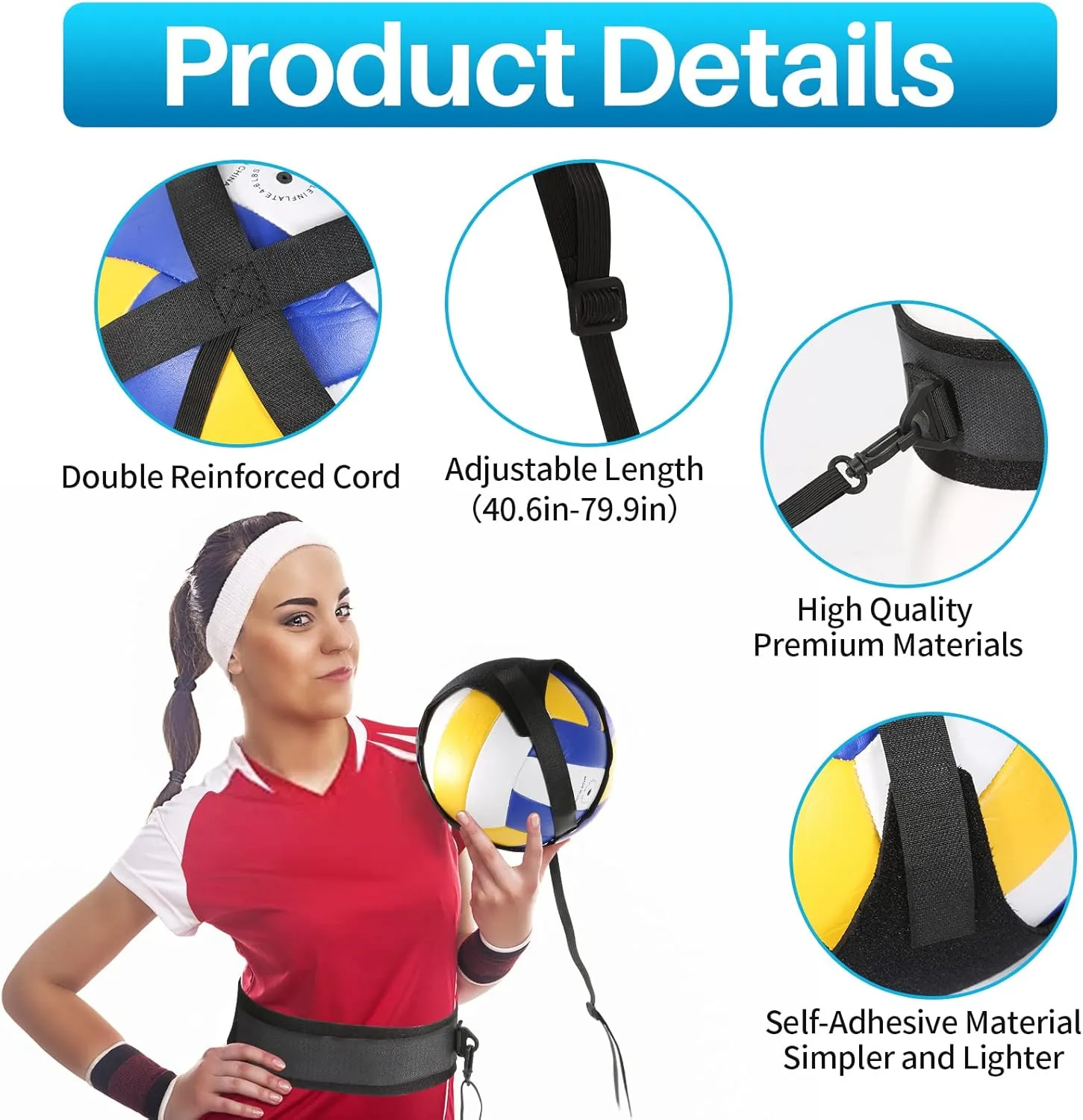 Volleyball Training Equipment Aid,Premium Volleyball Rebounder Trainer Kit,Solo Practice Trainer for Serving Setting Spiking and Arm Swing,Volleyball Gifts for Teen Girls & Boys