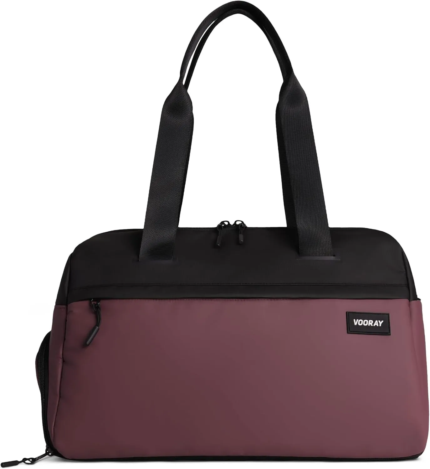 Vooray 25L Trainer Duffel Bag Rose – Lightweight Travel Duffel for Women and Men with Shoe Pocket, Workout Bag, Weekender for Overnight, Football, Traveling, or Hospital Use