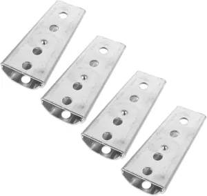 VOSAREA Furniture Sofa Slide Hardware 4pcs Sofa Leg Extension Hardware Iron Material Versatile Connectors