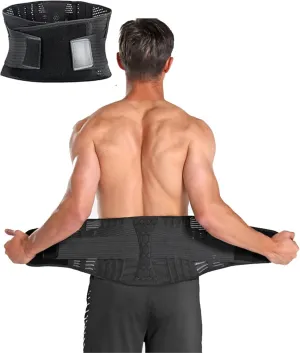 Waist Trimmer Belt for Men, Trainer Tummy Control, Adjustable Wide Sweat Wrap Body Shaper for Back Lumbar Support