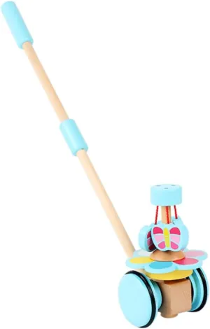 Wakauto 1Pc Cartoon Adjustable Trolley for Non Slip Handle Educational Push Cart with Realistic Design Random Colors Fun Learning Experience Random Color