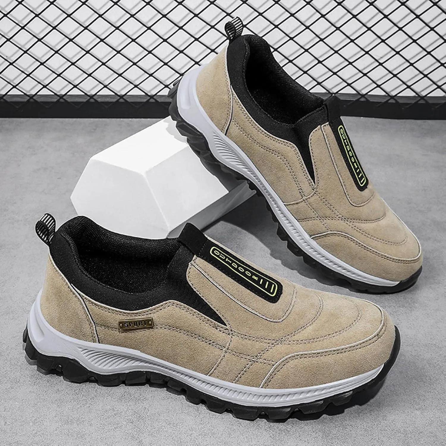 Walking Sneakers Men's Hiking Shoes Non-Slip Trekking Trail Shoes Lightweight Breathable Outdoor Shoes Extra Wide