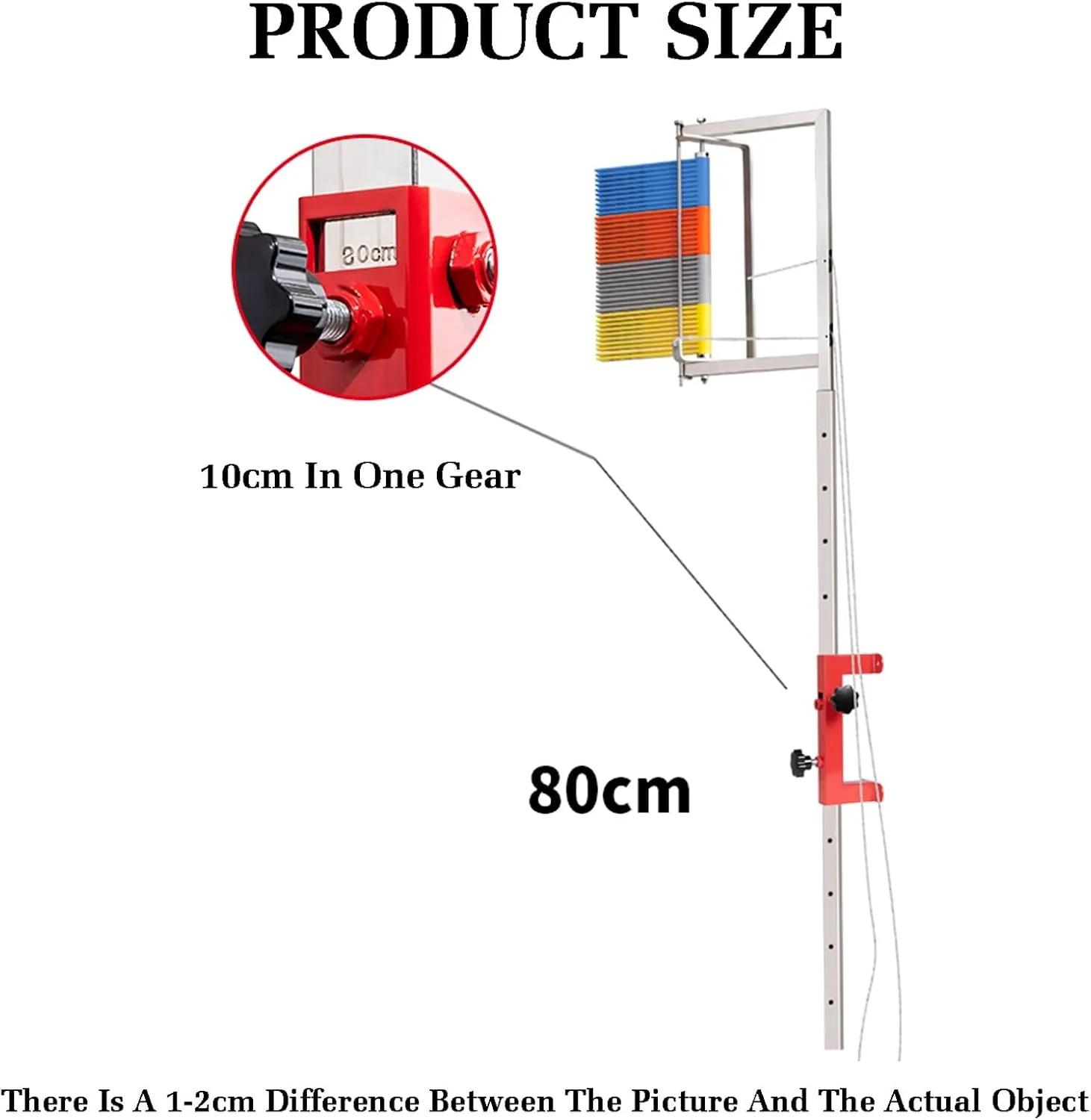 Wall-Mounted Vertical Jump Trainer,Height Adjustable Vertical Jump Trainer Aid,with Colorful Vane,Suitable for Volleyball,Basketball and High Jump Training(Size:Style 2)