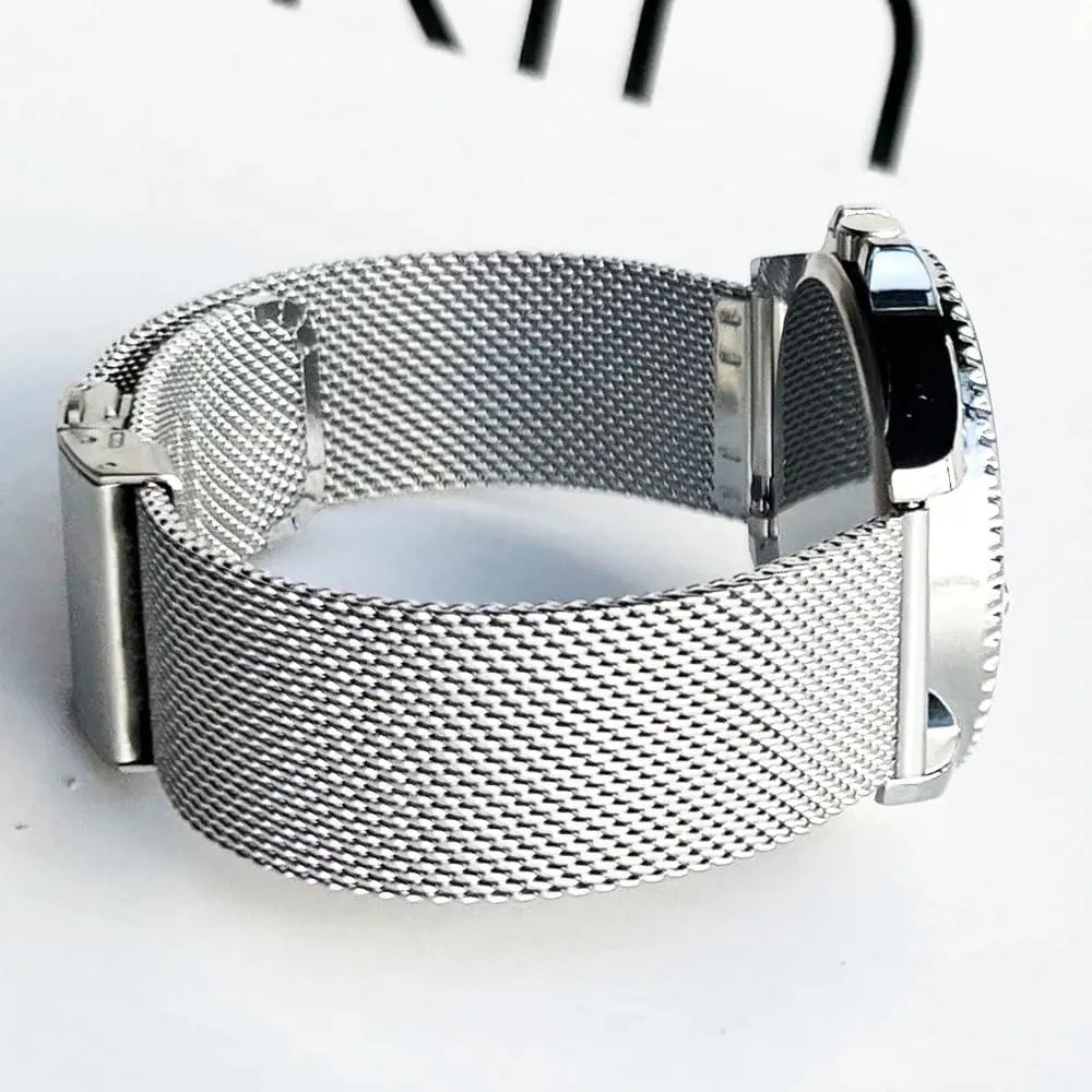 watch straps 16mm 18mm 20mm 22mm Quick Release Mesh Loop Watch Band Stainless Steel Metal Folding Buckle Wrist Strap Accessories