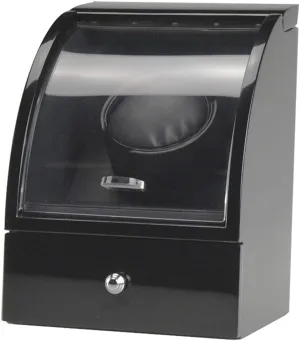 Watches and Jewelry Automatic Single Watch Winder, 15 Rotation Mode Setting, Wood Shell High Gloss Paint with Drawer