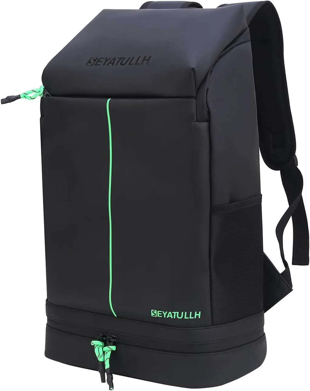 Waterproof 25L Gym Backpack with Shoe Compartment - Lightweight Durable PU Sports Bag for Men & Women,Travel-Friendly Hiking Trekking Backpack,Laptop Sleeve & Workout Gear Storage(green)
