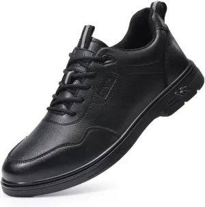 Waterproof & Oil Resistant Work Shoe - Lightweight Anti-Slip Non-Skid Standing All Day Comfort Soft Black Safety Shoe Food Service, Chef, Kitchen, Bistro, and Restaurant Utility Roles