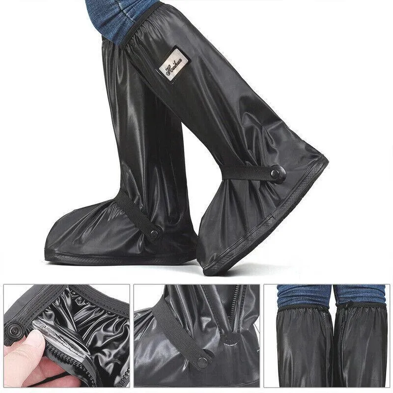 Waterproof Boot Gear Reusable Overshoe Rain Shoe Covers Anti-Slip Shoe Cover
