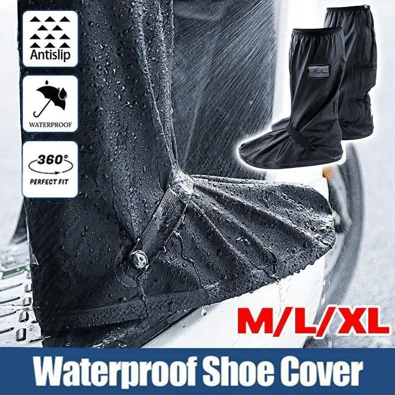 Waterproof Boot Gear Reusable Overshoe Rain Shoe Covers Anti-Slip Shoe Cover