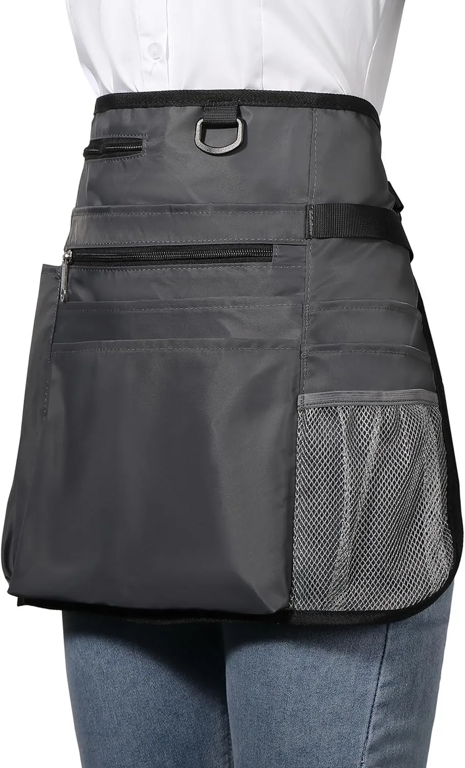 Waterproof Cleaning Apron with 8 Pockets,Housekeeping Uniform Supplies,Durable Caddy Costume Work Apron