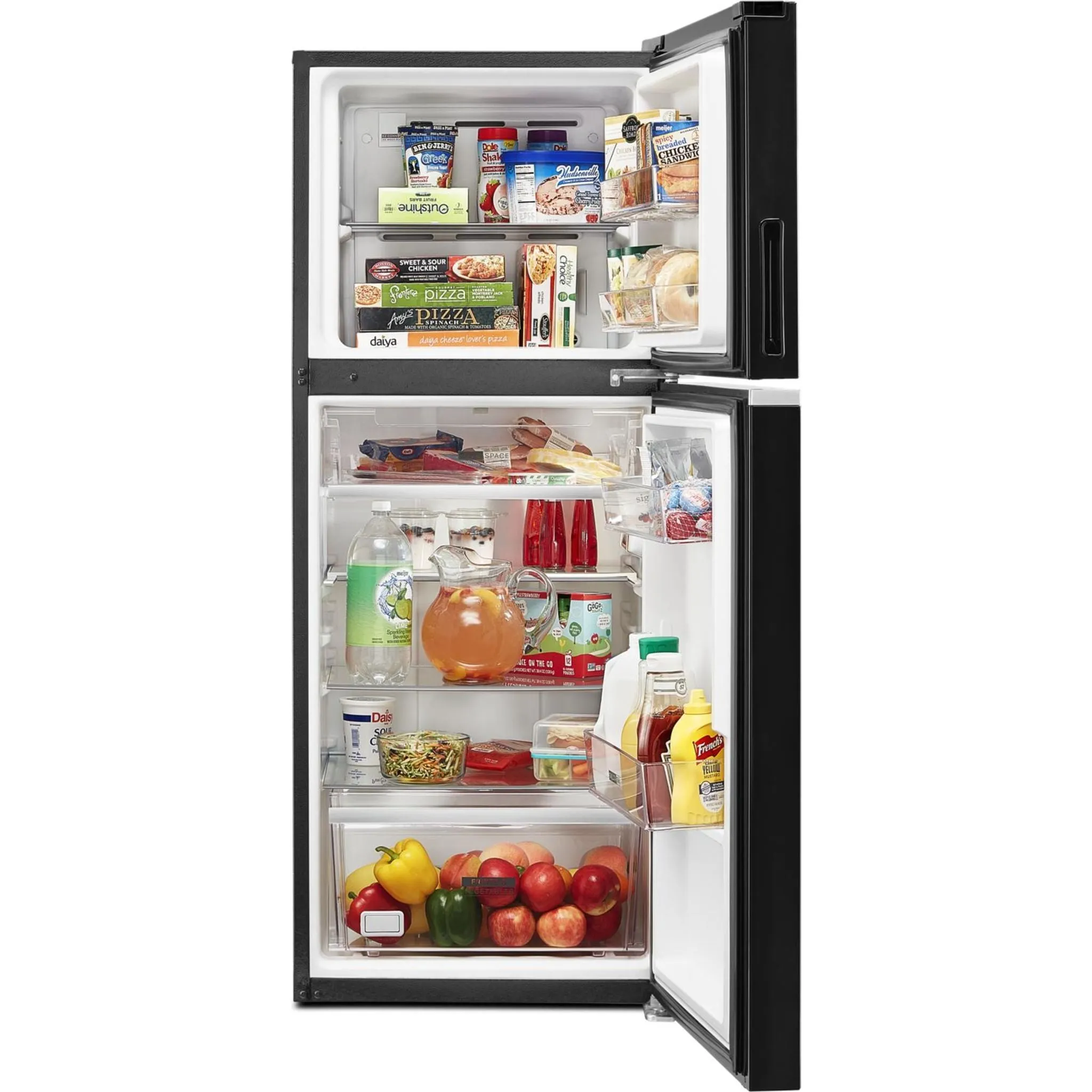 Whirlpool Top Mount Fridge (WRT312CZJB) - Black
