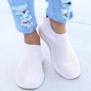 White Breathable Mesh Sneakers