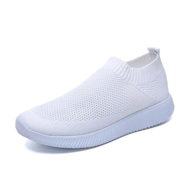 White Breathable Mesh Sneakers