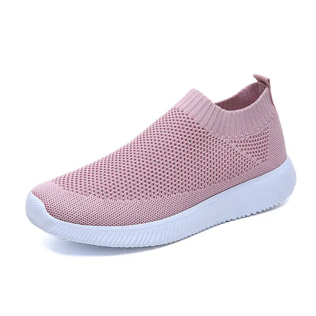White Breathable Mesh Sneakers