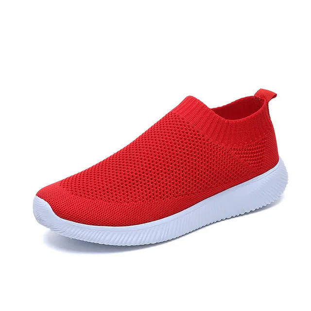 White Breathable Mesh Sneakers