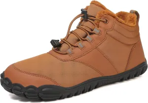 Winter Hike Barefoot Boots Womens,Minimalist Warm Zero Drop Snow Boot Slip On Barefoot Footwear Men Wide Waterproof hike barefoot shoes women