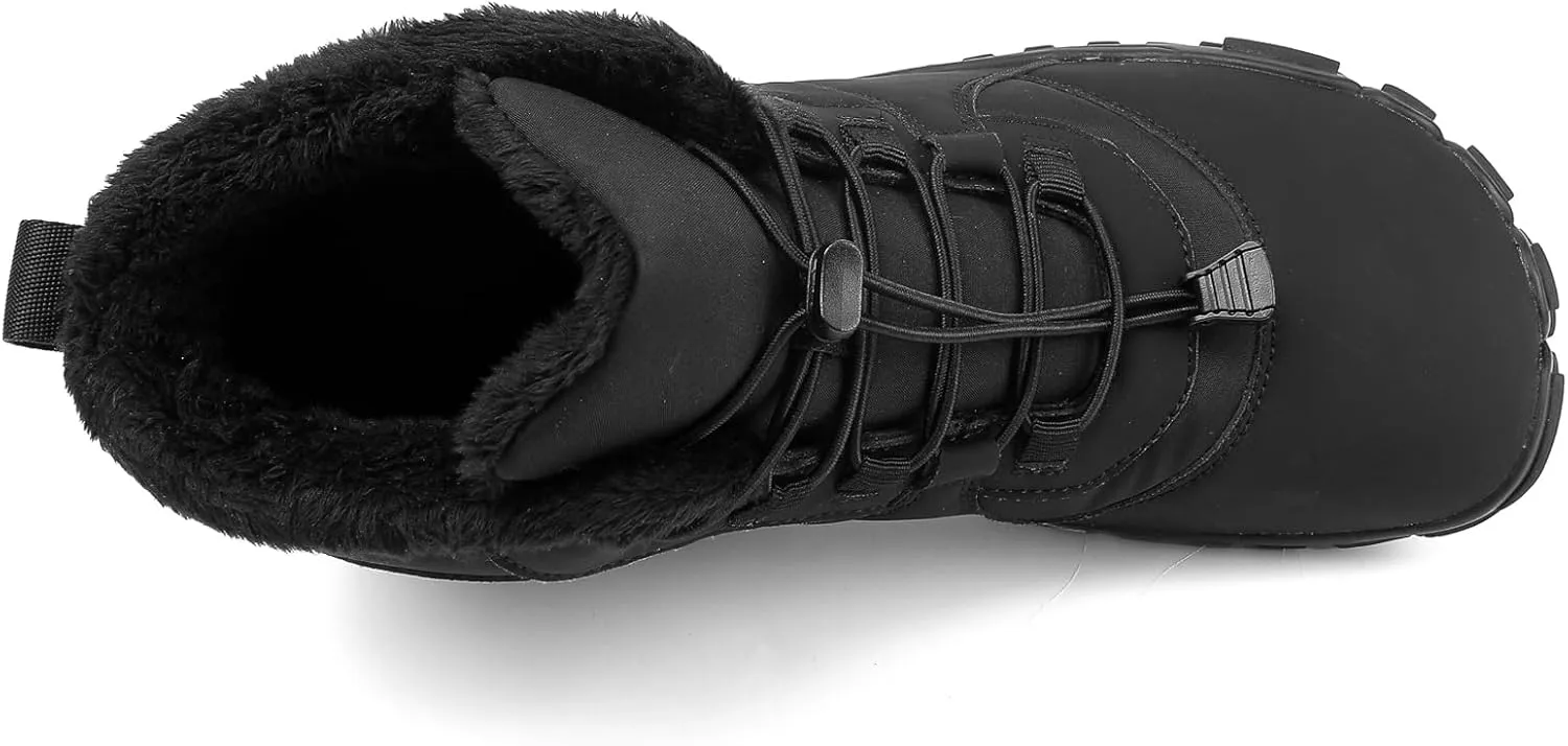 Winter Hike Barefoot Boots Womens,Warm Zero Drop Snow Boot Slip On Barefoot Footwear Men Wide Waterproof hike barefoot shoes Women Hiking Walking Outdoor