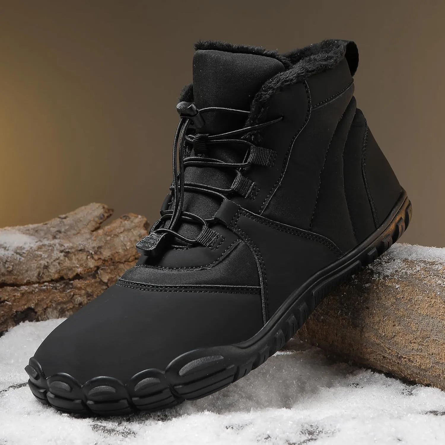 Winter Hike Barefoot Boots Womens,Warm Zero Drop Snow Boot Slip On Barefoot Footwear Men Wide Waterproof hike barefoot shoes Women Hiking Walking Outdoor