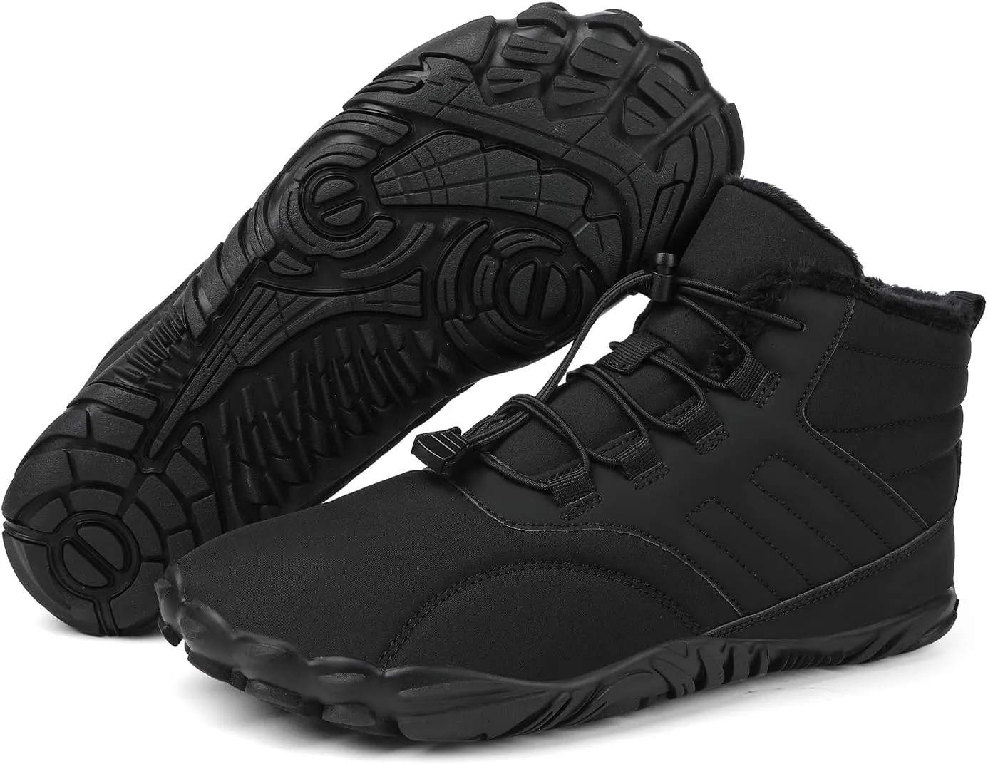 Winter Hike Barefoot Boots Womens,Warm Zero Drop Snow Boot Slip On Barefoot Footwear Men Wide Waterproof hike barefoot shoes Women Hiking Walking Outdoor