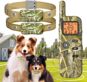 Wireless Dog Fence System for 2 Dogs 856 Acre Electric Fences for Dogs Training Collar with Remote Radius Shock Ultrasonic Trainer Waterproof Outdoor Pet Containment System with 2 Collars