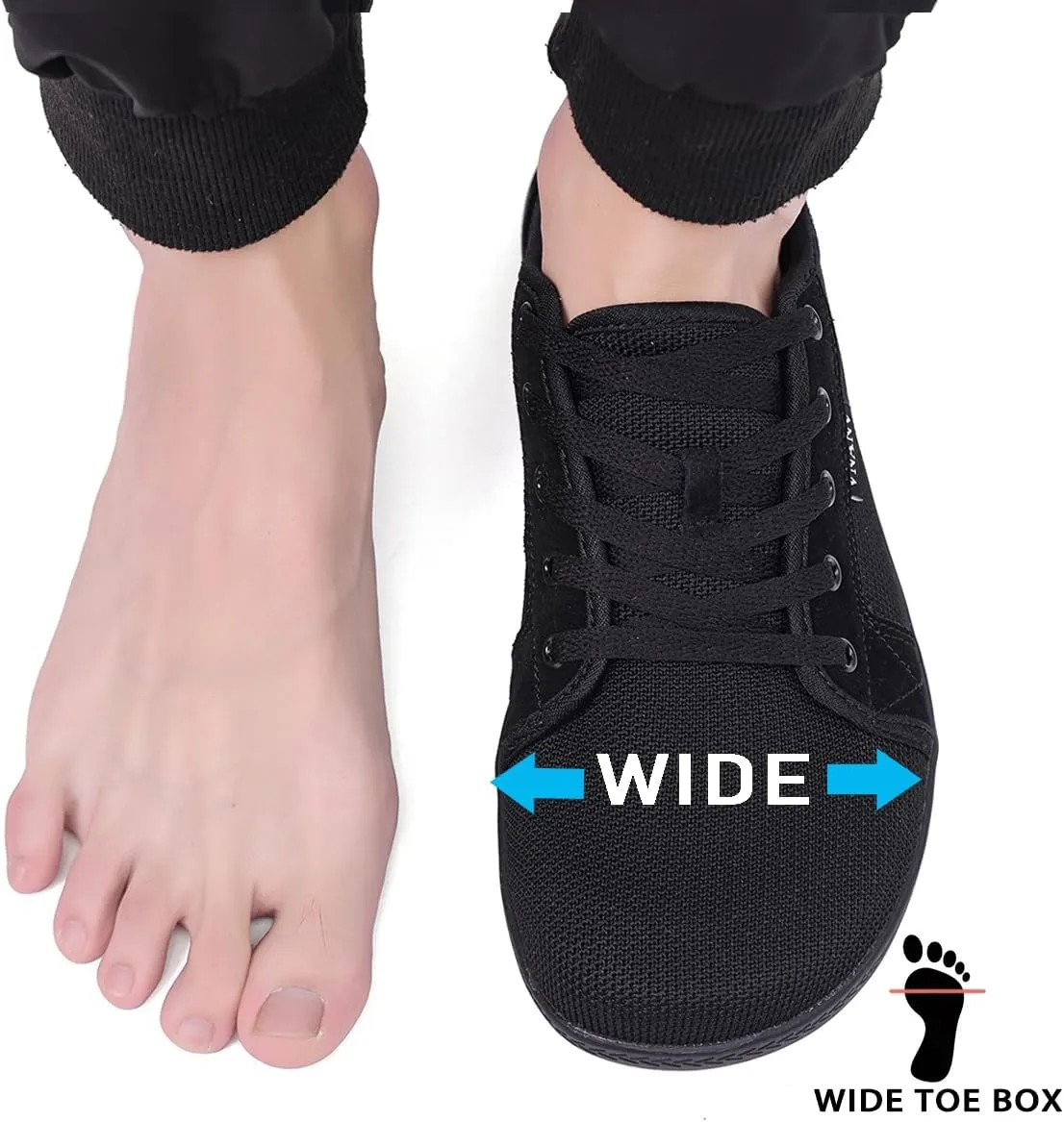 Women Barefoot Shoes Wide Toe Minimalist Walking Shoes Slip on Zero Drop Sole Cross-Trainer Sneakers Lightweight Workout