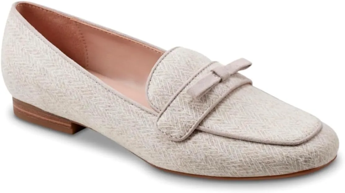 Women Bow Loafer Flats Suede Slip On Comfortable Flat Penny Loafers Closed Square Toe Two-Toned Flat Shoes Patchwork Office Ladies Work Loafers Dressy Casual Club Driver Flats Fall 4-11 M US
