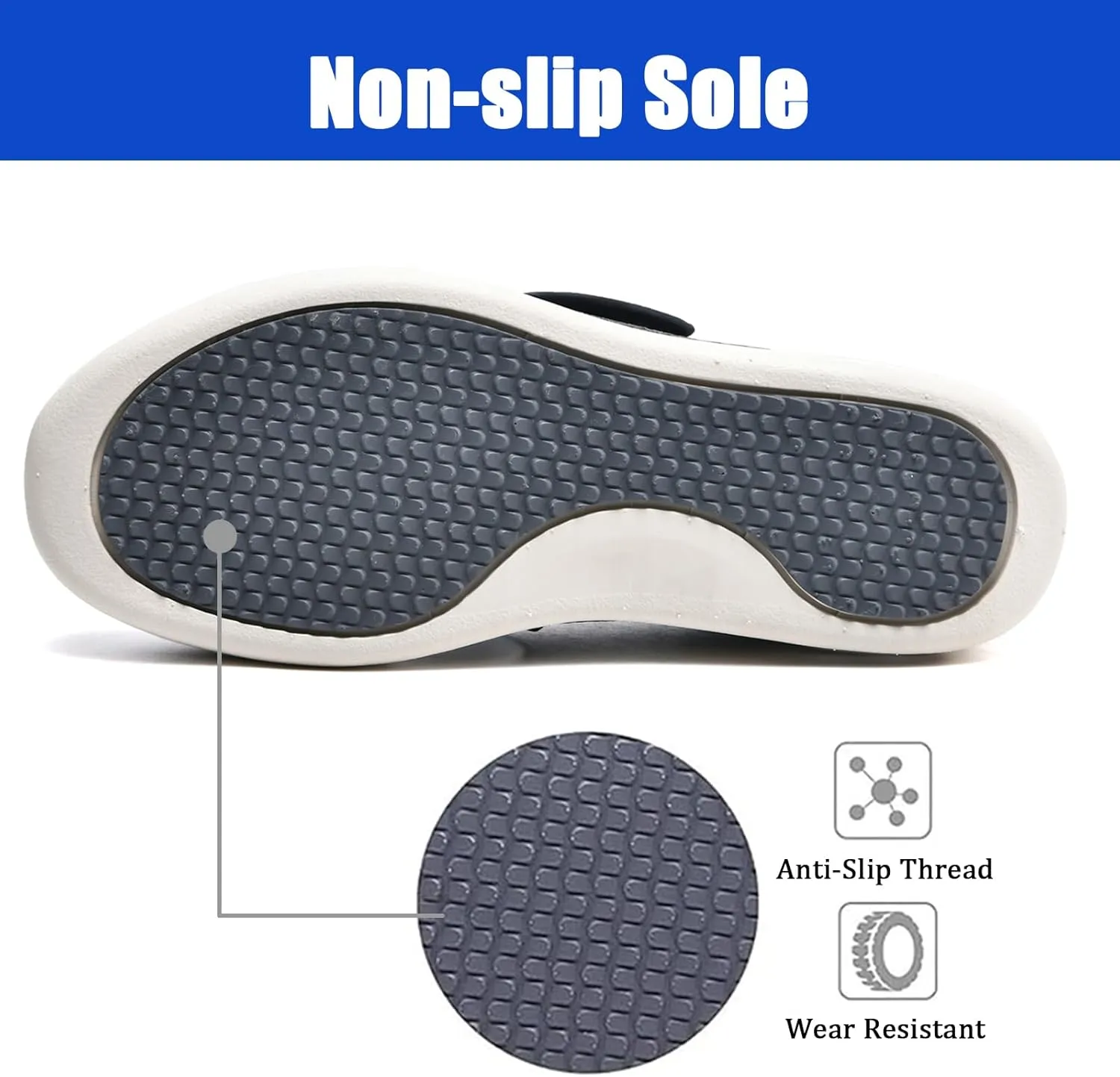Women Men Diabetic Shoes,Orthopedic and Swollen Feet Support Shoes,Breathable Lightweight Air Cushion Walking Sneakers for Arthritis Edema Swollen Feet