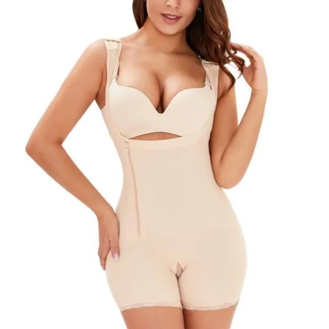 Women Open Bust Bodysuit Shaper With Adjustable Hooks