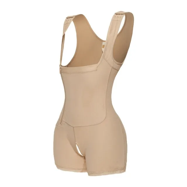 Women Open Bust Bodysuit Shaper With Adjustable Hooks