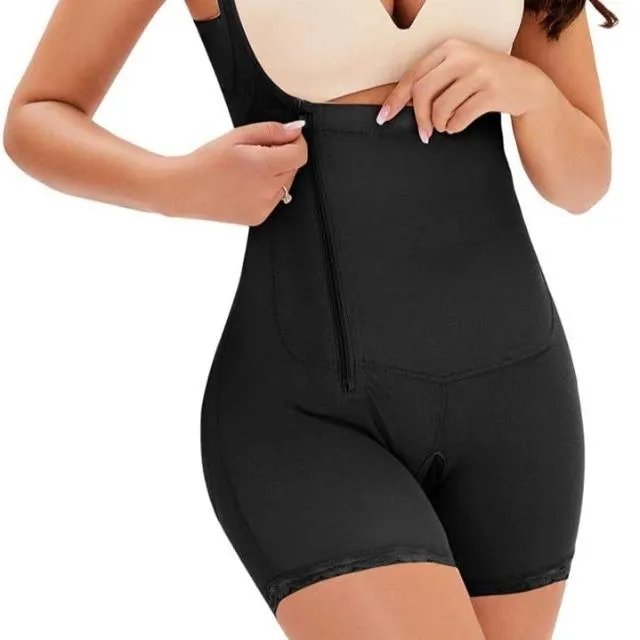 Women Open Bust Bodysuit Shaper With Adjustable Hooks
