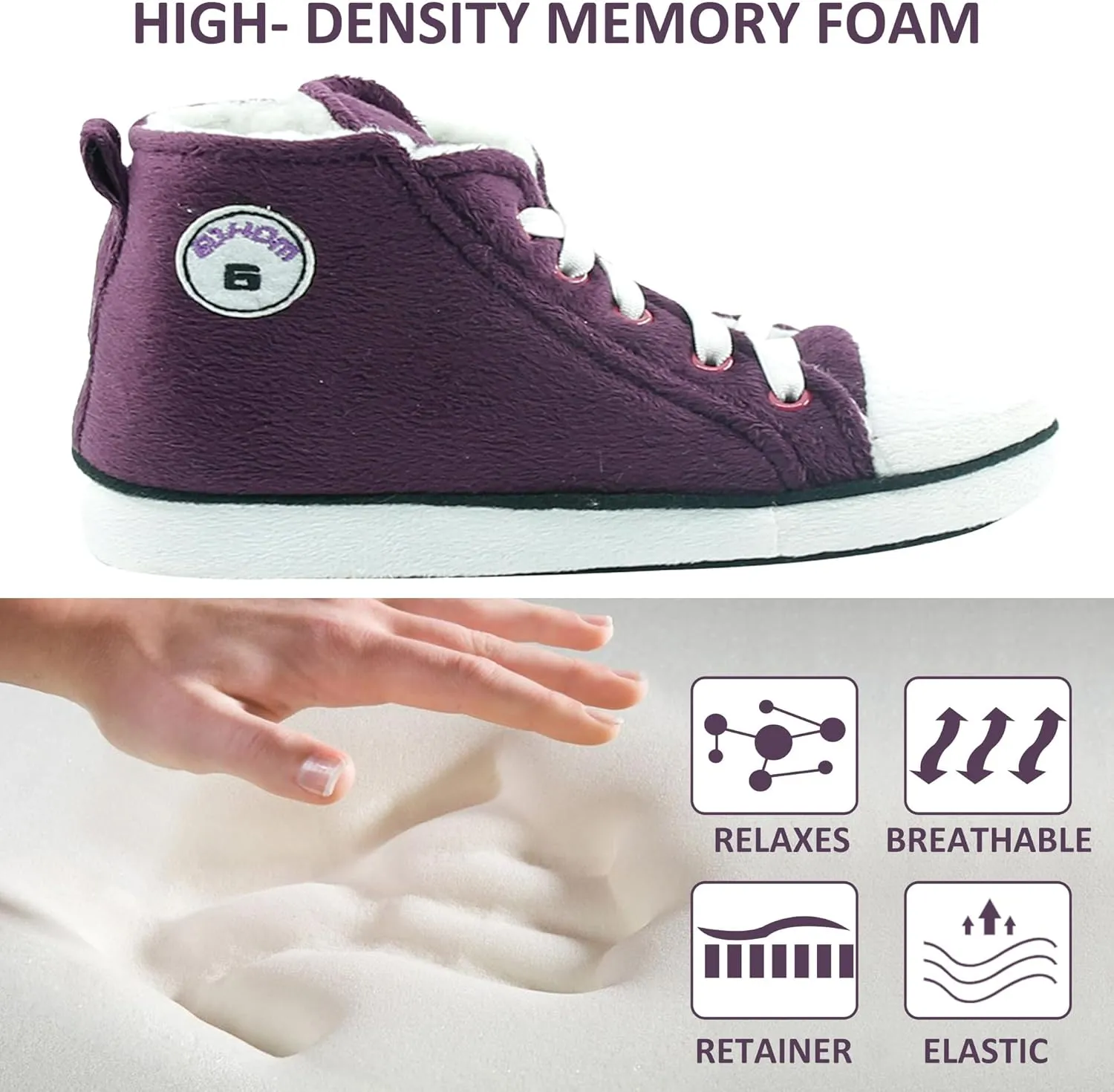 Women Warm Indoor Slipper Boots Women's Winter Anti-Slip Ankle Booties Slip On Fur Lined House Shoe