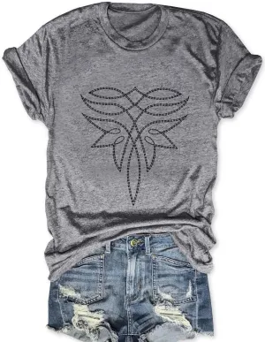 Women Western Graphic Shirts Boho Cow Skull Cowgirl Vintage Tshirt Short Sleeve Smooth As Tennessee Top Tee