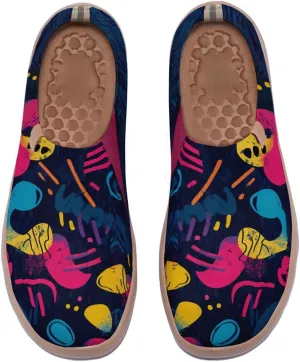 Women's Art Illustration Slip-on Shoes Colourful Casual Loafers Lightweight Comfortable Travel Footwear