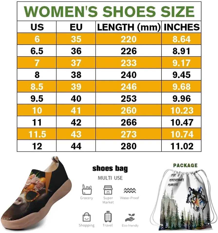 Women's Art Slip On Casual Loafers Lightweight Comfortable Sneakers Travel Shoes