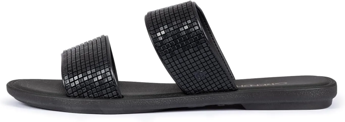 Women's Buriti Icone Slide Ad Slide Sandals, black, 8.5 Women