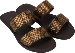 Women's Buriti Icone Slide Ad Slide Sandals, bronze, 7 Women
